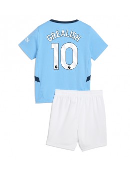 Manchester City Jack Grealish #10 Heimtrikotsatz für Kinder 2024-25 Kurzarm (+ Kurze Hosen)